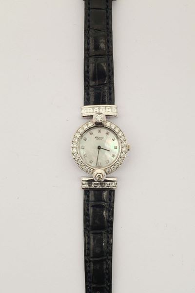 Chopard, Orologio da Polso per Signora con Cassa in Oro, Acciaio e Diamanti , Quadrante in Madrep...