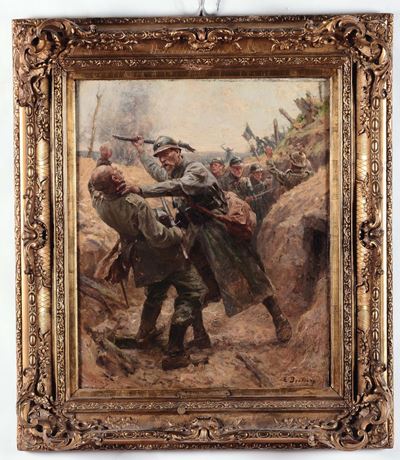 Paul Emile Boutigny (1854-1929), Attribuito Asoldati in Trincea