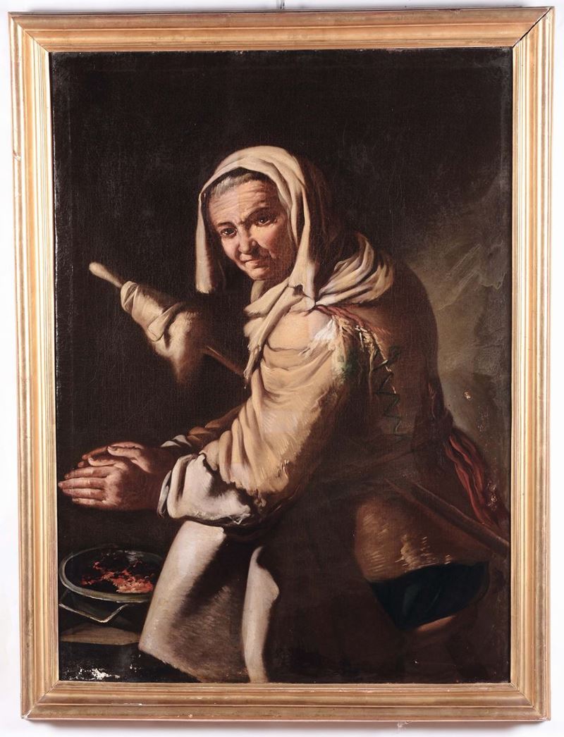 Giacomo Francesco Cipper detto il Todeschini (Feldkirch 1664- Milano 1736), attribuito a Vecchia  - Auction Old Masters Paintings - Cambi Casa d'Aste