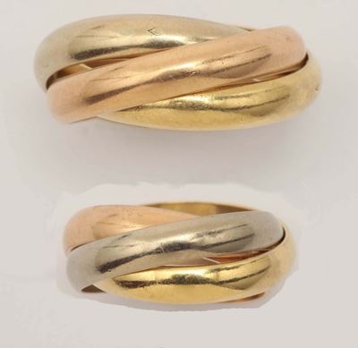 Cartier, Due Fedine Tre Ori