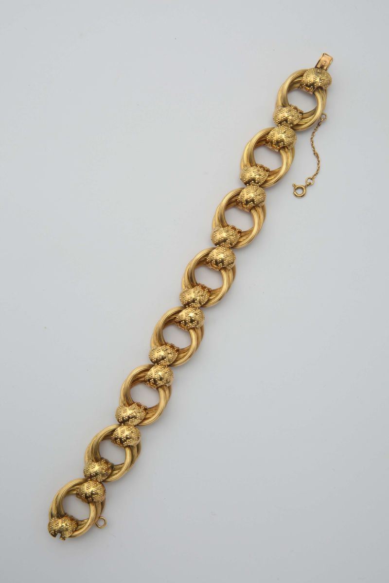 A gold bracelet. Signed Marchisio Torino  - Auction Fine Jewels - I - Cambi Casa d'Aste