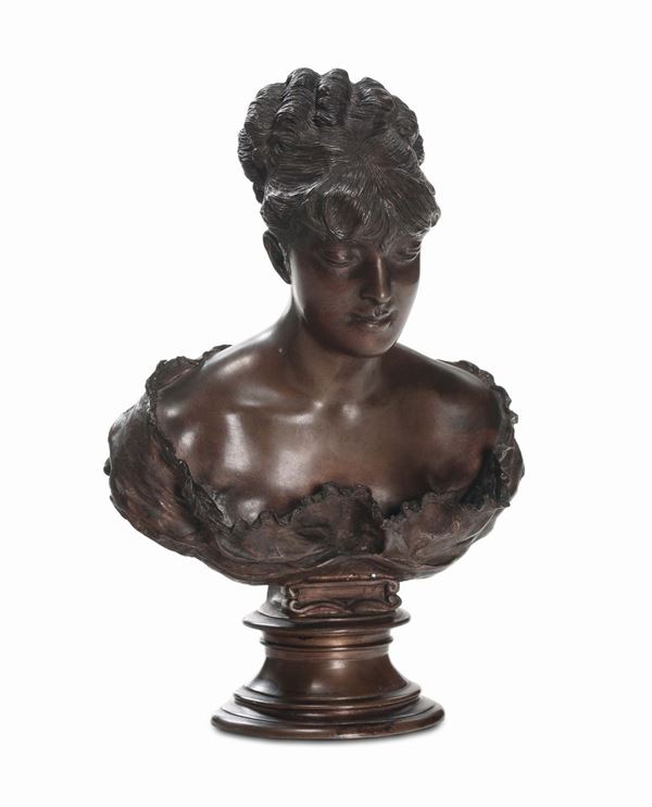 Vincenzo Gemito (1852-1929), attribuito a Busto di dama