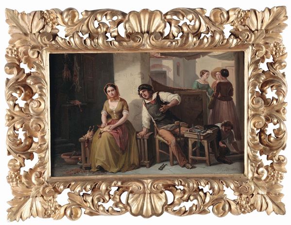 Nicola Sanesi (1818-1889) Scene di genere, 1857