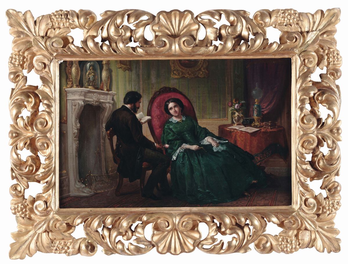 Nicola Sanesi (1818-1889)scene di Genere, 1857