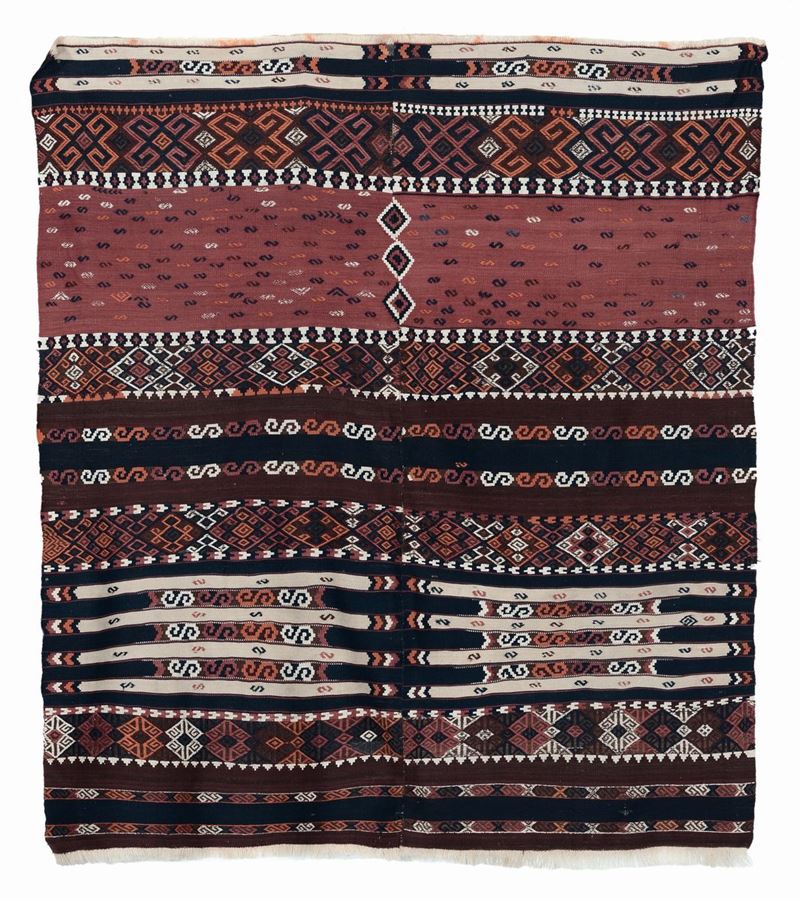Kilim turkmeno inizio XX secolo  - Auction Fine Carpets - Cambi Casa d'Aste