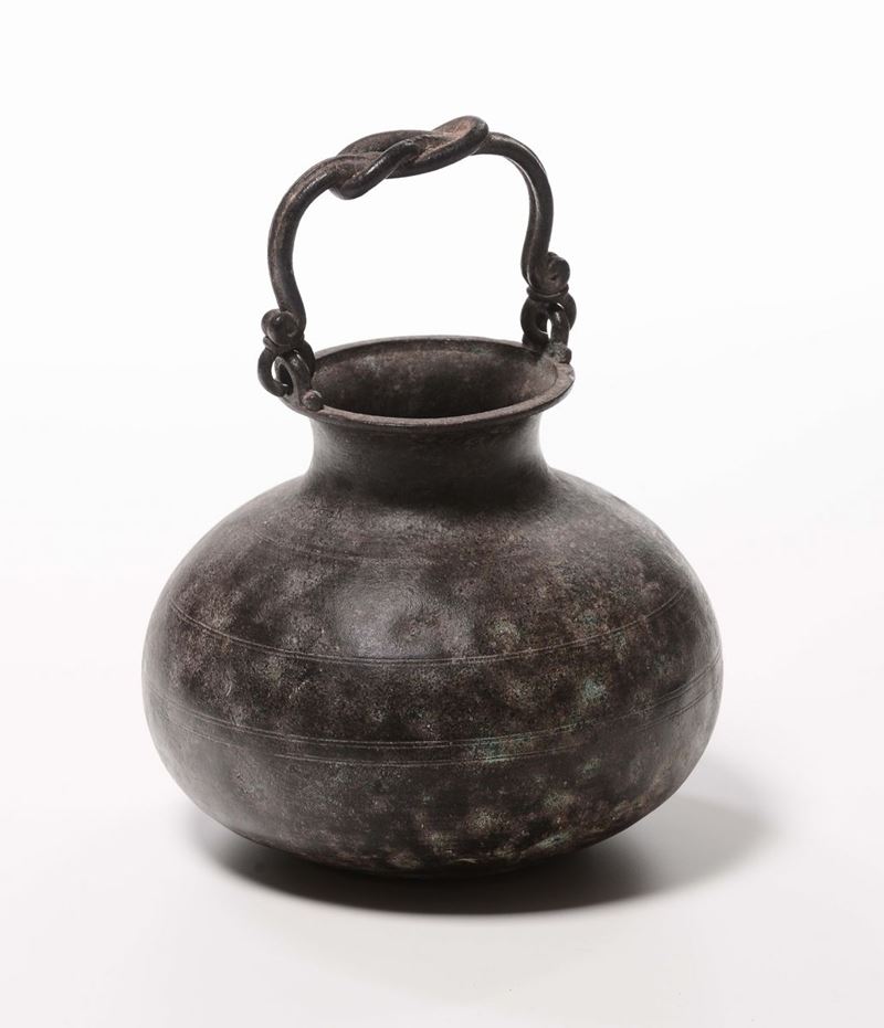 Secchiello in rame, XVIII secolo  - Auction Fine Arts from refined private house - Cambi Casa d'Aste