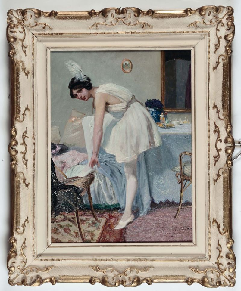 Filippo Martori Savini (1877-1952) Prima del ballo  - Auction 19th and 20th Century Paintings - Cambi Casa d'Aste