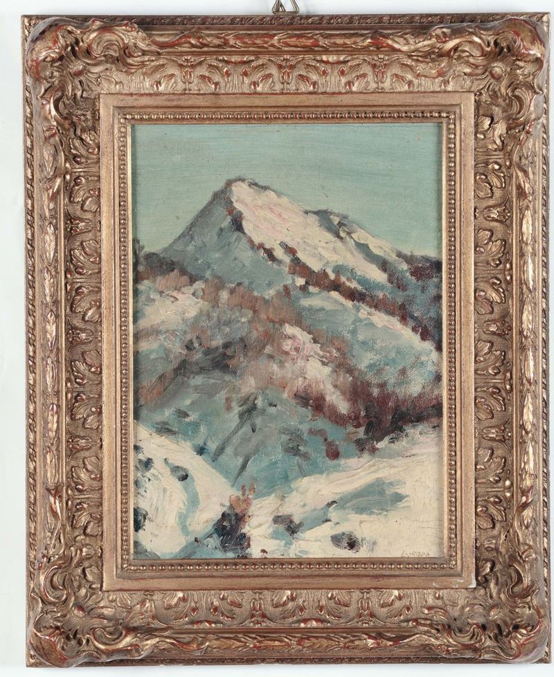 Leonardo Roda (1868-1933) Montagne  - Asta Dipinti del XIX e XX secolo - Cambi Casa d'Aste