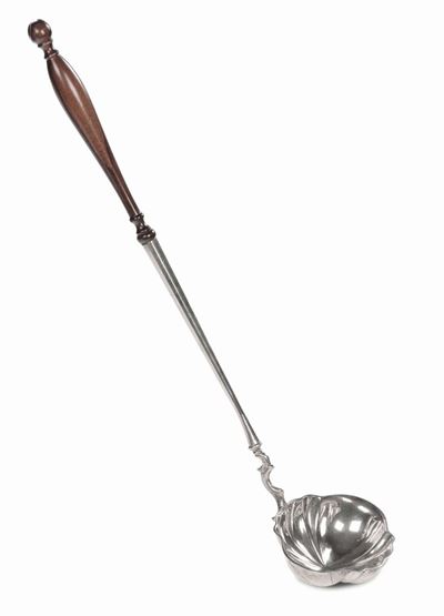 Mestolo da Punch in Argento e Legno, Bolli Austro-ungarici XIX Secolo