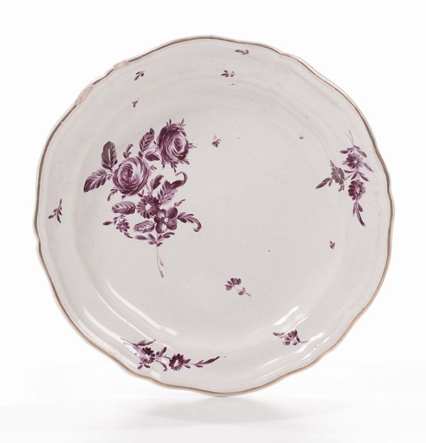 Piatto in maiolica, XIX secolo