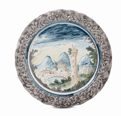 Alzata in Maiolica Policroma, XVIII Secolo