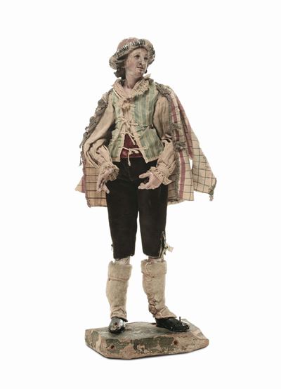 Popolano con Cappello Foderato di Pelliccia e Giacca a Quadri, Bottega di Pasquale Navone (1746-1...