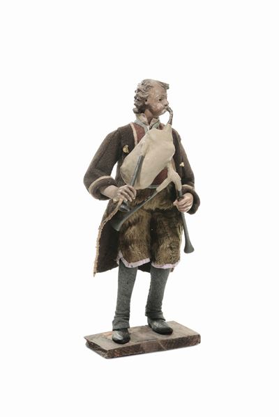Figura di Zampognaro, Manifattura Genovese, XVIII Secolo