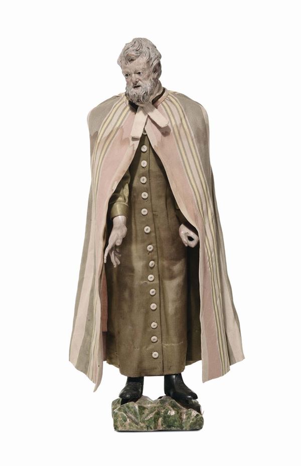 San Giuseppe con mantella a righe, manifattura genovese, XVIII secolo