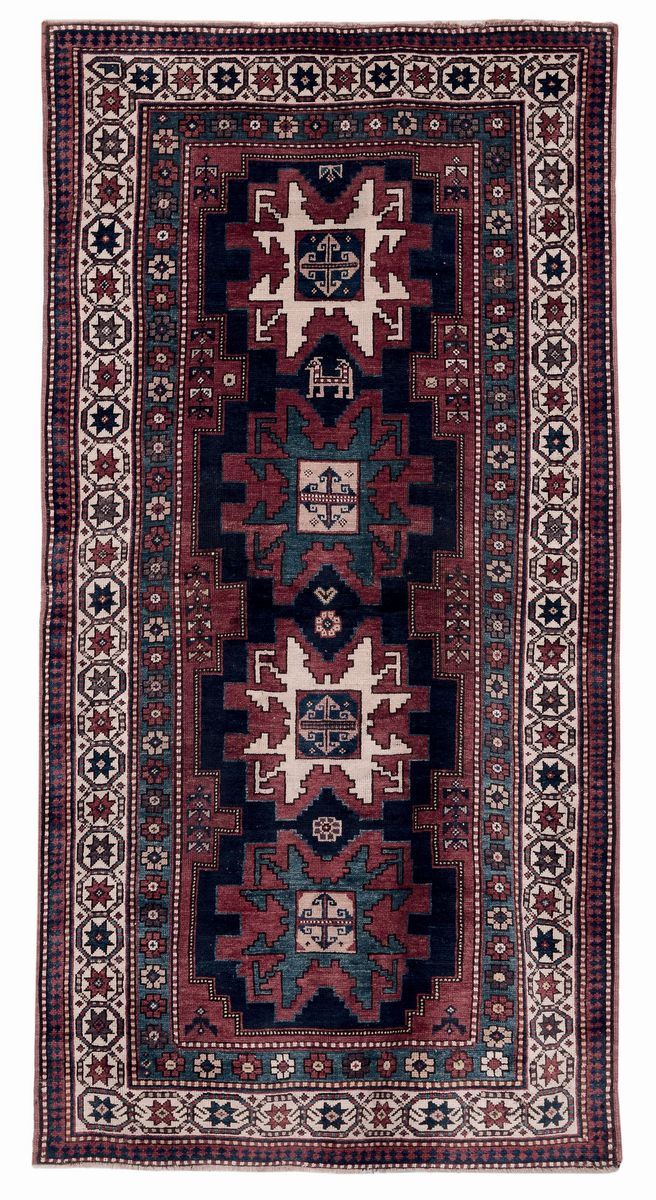 Tappeto caucasico Lesghi fine XIX inizio XX secolo  - Auction Fine Carpets - Cambi Casa d'Aste