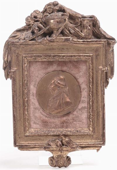 Profilo Maschile in Cornice Neoclassica Firmato Mecker 1941