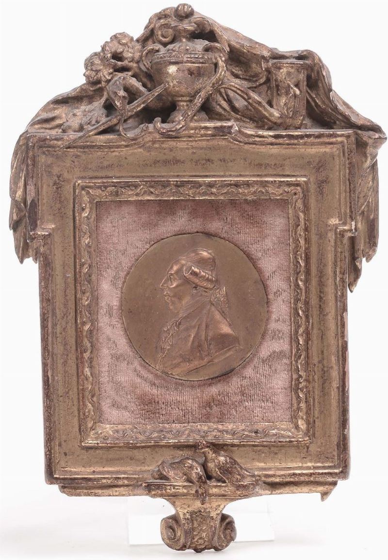Profilo maschile in cornice neoclassica firmato Mecker 1941  - Auction Antique Online Auction - Cambi Casa d'Aste