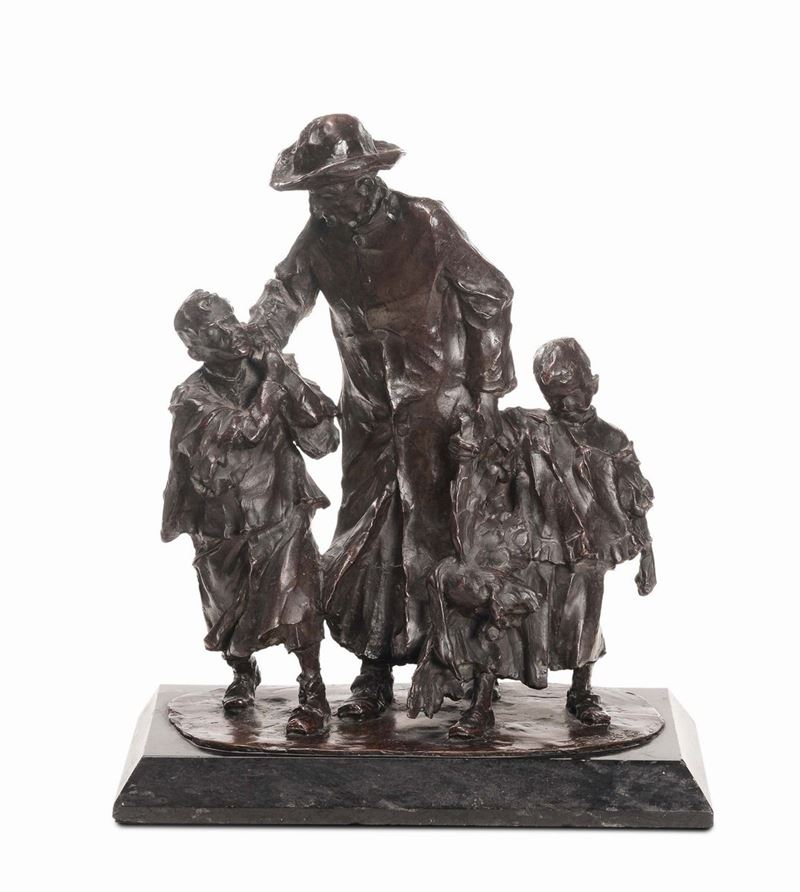 G. P. Pois Religioso con chierichetti  - Asta Antiquariato, Affidamenti da raffinate dimore private - Cambi Casa d'Aste