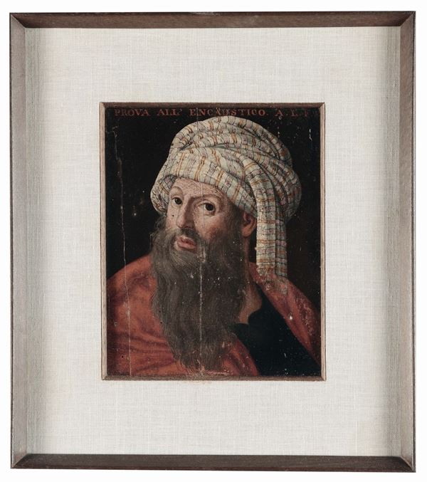Anonimo del XIX secolo Ritratto di uomo con turbante