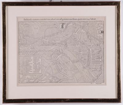Stampa con Carta Geografica Datata 1549