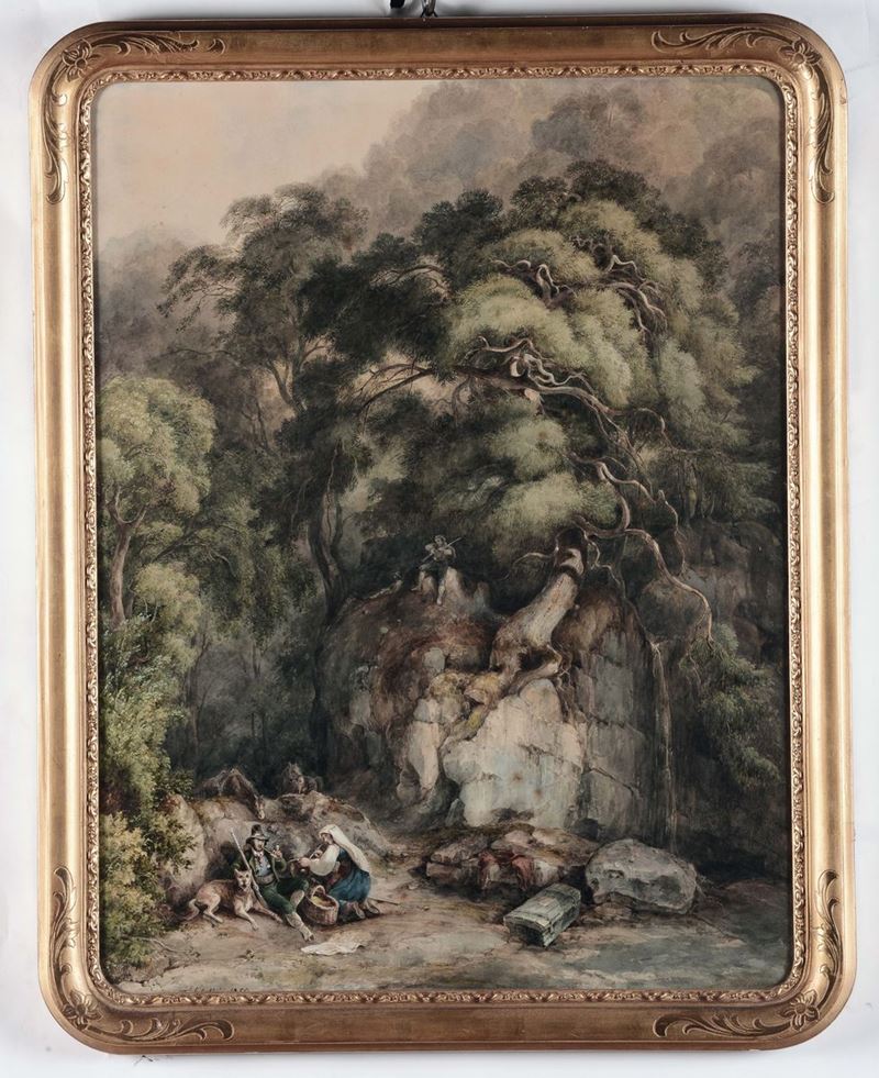 Scuola Romana del XIX secolo Figure  - Auction Fine Arts from refined private house - Cambi Casa d'Aste