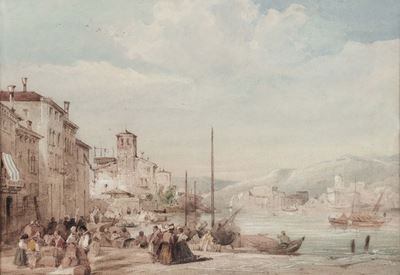 Edward Pritchett (1808-1894)porto con Figure