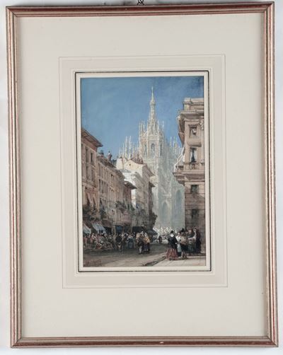 William Wyld (londra 1806- Parigi 1889)veduta di Milano
