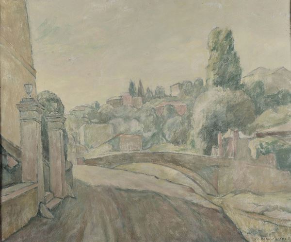 Paolo Rodocanachi (1891-1958) Paesaggio con ponte