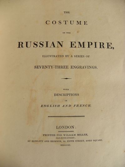 Figurato di Pregio-costumi Russicostume De L'empire De Russie,représentés Dans Une Séries De Soix...