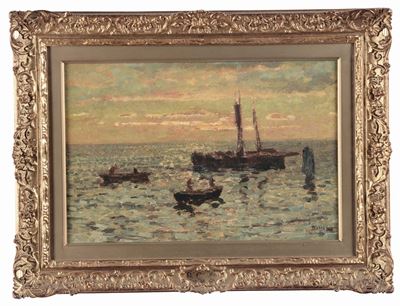 Beppe Ciardi (1875-1932)pesce in Laguna