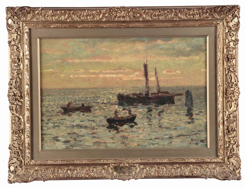 Beppe Ciardi (1875-1932) Pesce in laguna  - Auction 19th and 20th Century Paintings - Cambi Casa d'Aste