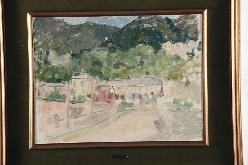 Orlando Grosso (1882-1968) Bonassola (Paese Ligure)  - Asta Dipinti del XIX e XX secolo - Cambi Casa d'Aste