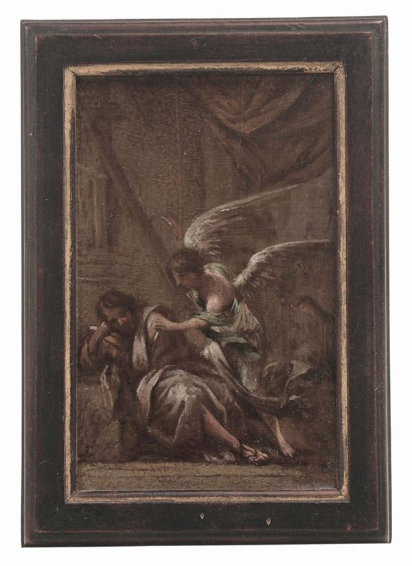 Scuola del XVIII secolo Bozzetto con angelo