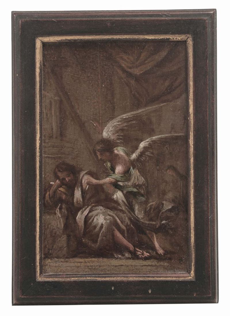 Scuola del XVIII secolo Bozzetto con angelo  - Auction Fine Arts from refined private house - Cambi Casa d'Aste
