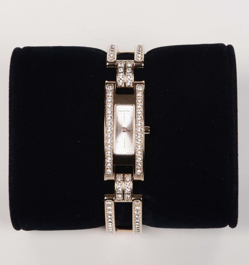 Swarowski orologio in metallo e pietre  - Asta Antiquariato, Affidamenti da raffinate dimore private - Cambi Casa d'Aste