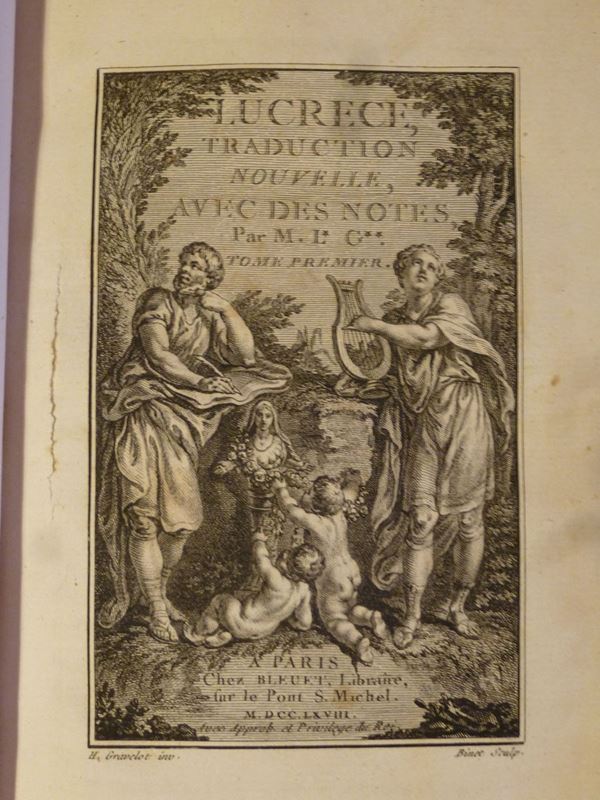 Anti-Lucretius(Polignac). Lucrece De la natures des choses..Tradution nouvelle, avec des notes par M.L.G.