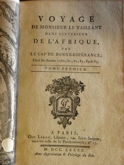 Letteratura - Viaggivoyage De Monsieur le Vaillant Dans L'interieur De L'afrique..