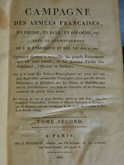 Figurati - Napoleonicacampagne Des Armées Francaises,en Prusse,en Saxe,en Pologne Etc. Sous le Co...