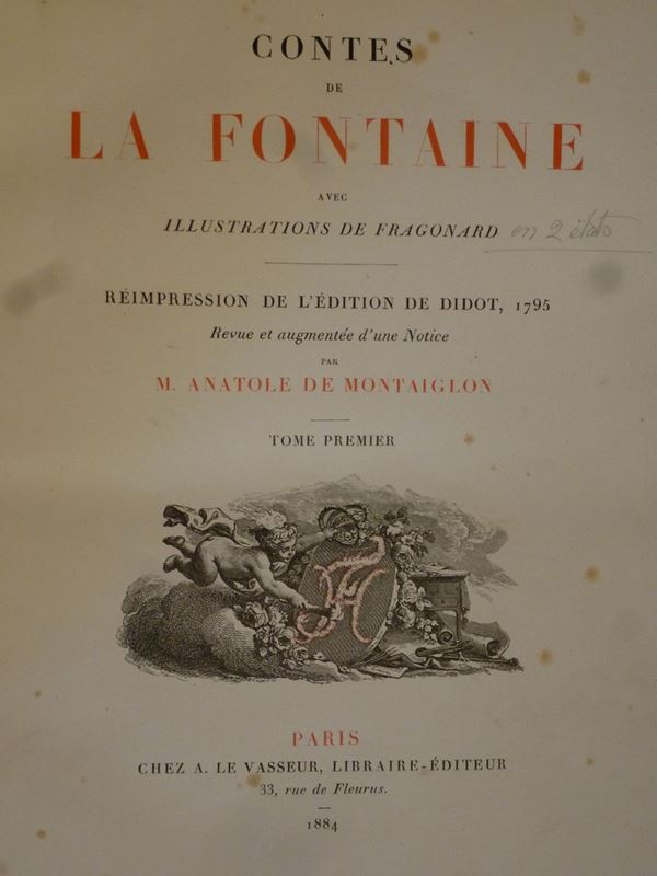 Figurati - La Fontaine Contes de La Fontaines avec illustrations de Fragonard