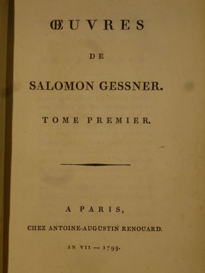 Salomon Gessneroeuvres De Salomon Gessner..