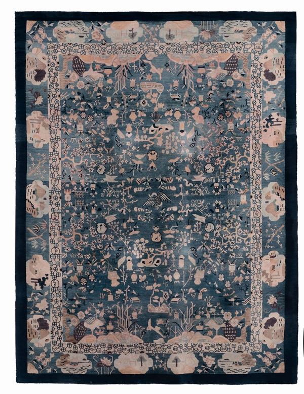 A China rug late 19 early 20 century cm 152x274. Good condition.