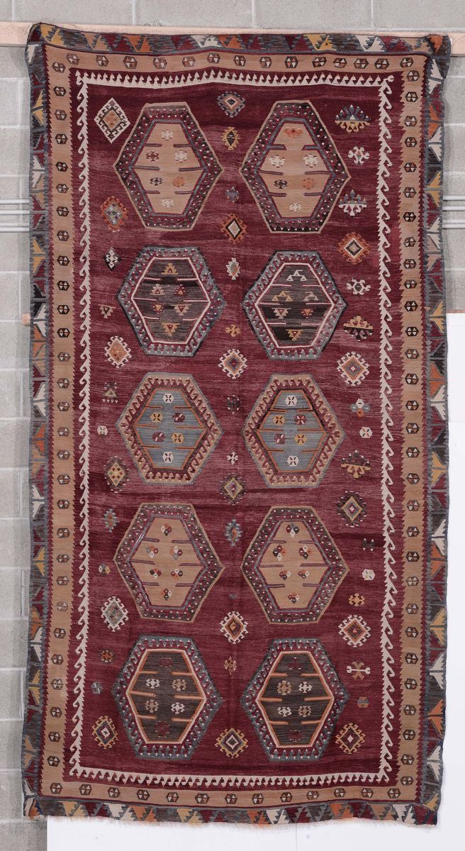 Kilim anatolico inizio XX secolo  - Asta Tappeti Antichi - Cambi Casa d'Aste