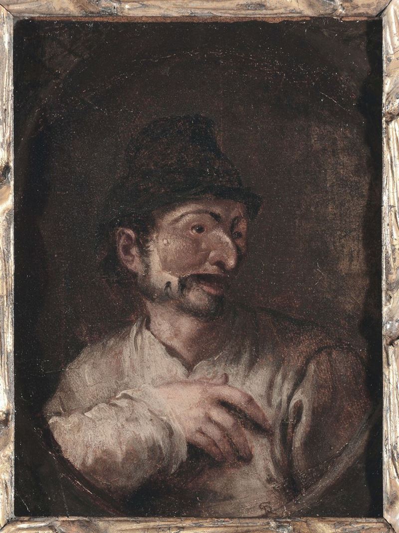 Scuola Italiana del XVIII secolo Pulcinella  - Auction Old Masters Paintings - Cambi Casa d'Aste