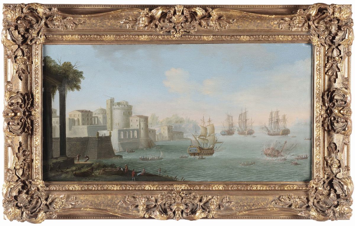 Scuola Napoletana del XVIII Secolovedute Portuali