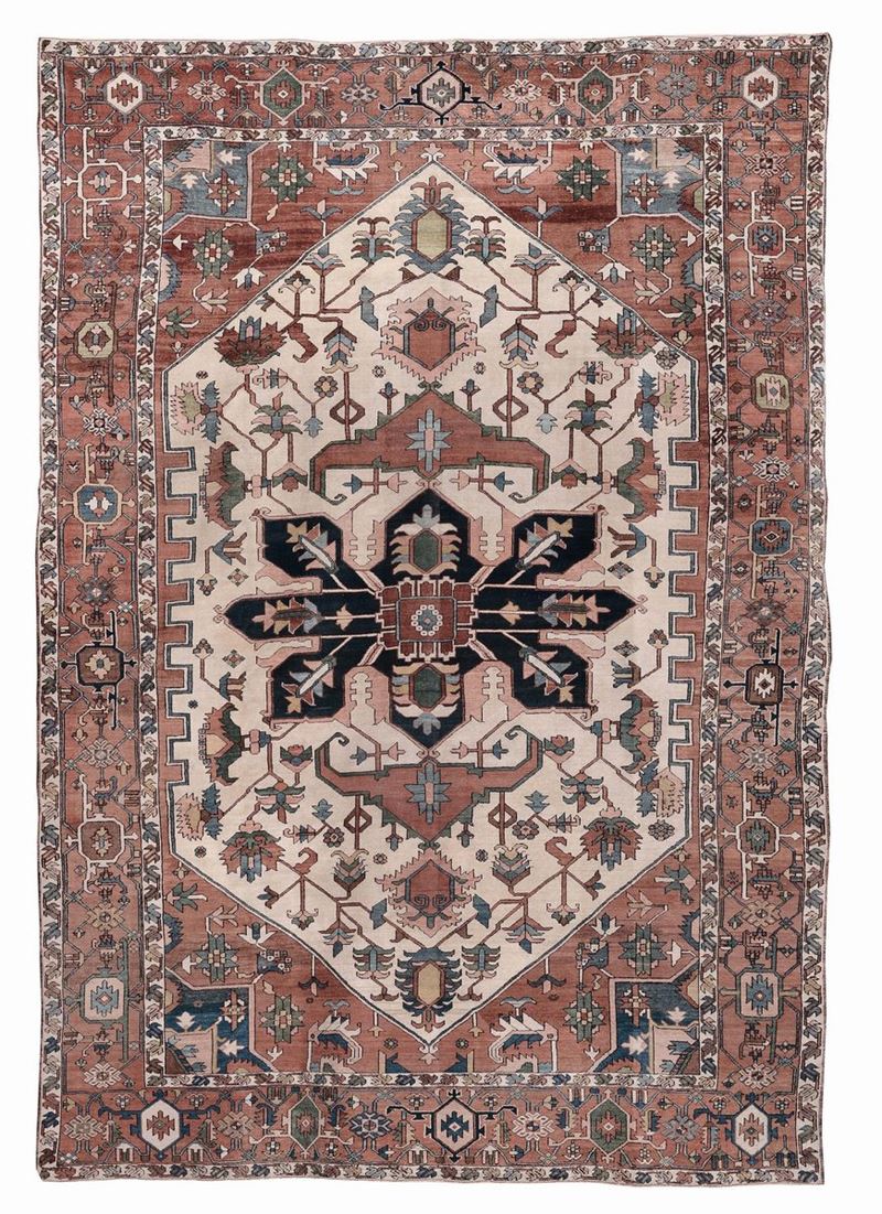 Tappeto nord ovest Persia Serapi seconda meta XIX secolo  - Auction Fine Carpets - Cambi Casa d'Aste
