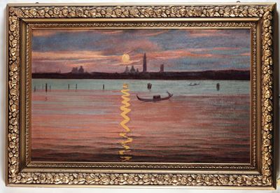 Lazzaro Luxardo (1865-1949)tramonto a Venezia