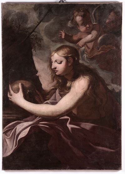 Scuola del XVIII Secolomaddalena con Teschio