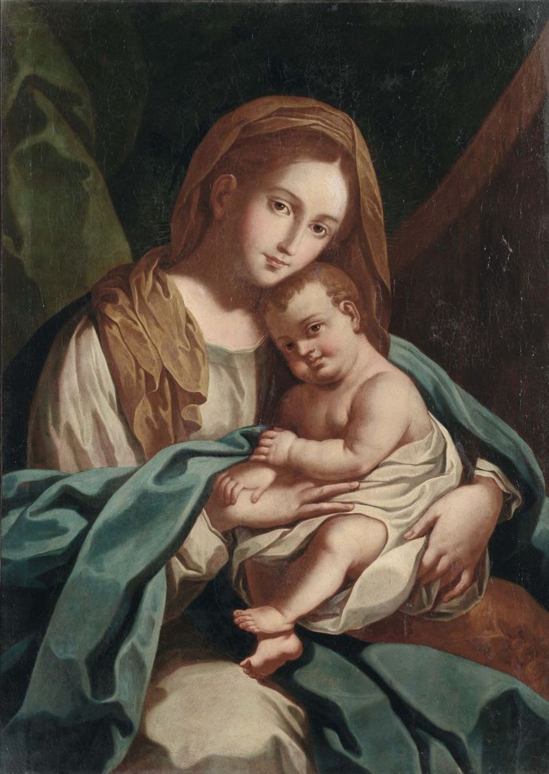 Scuola del XVIII secolo Madonna col Bambino  - Asta Dipinti Antichi - Cambi Casa d'Aste