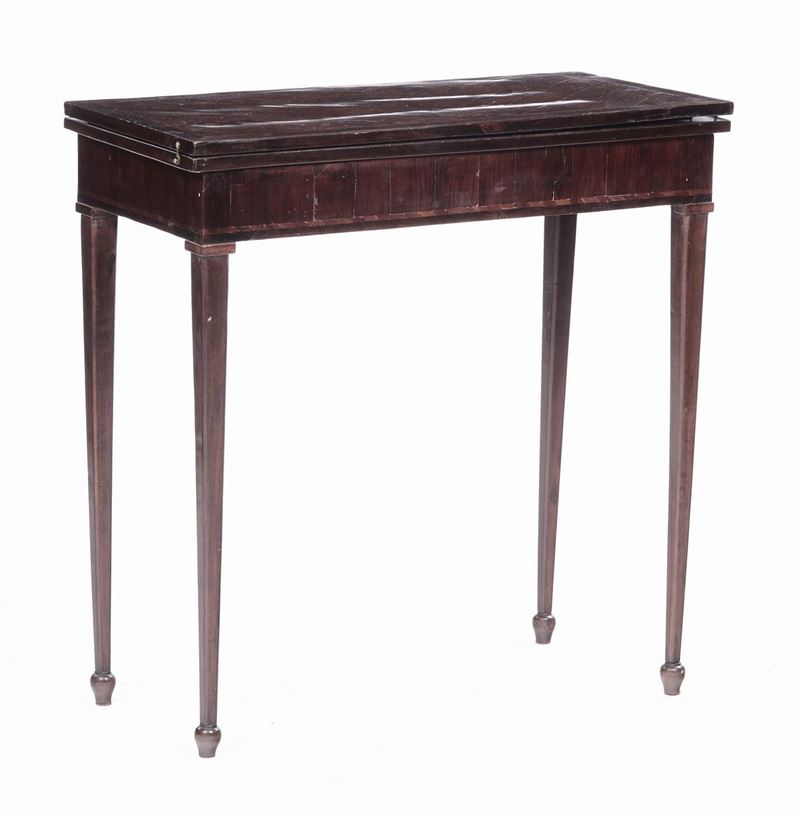 Tavolino da gioco lastronato Luigi XVI, XIX secolo  - Asta Antiquariato, Affidamenti da raffinate dimore private - Cambi Casa d'Aste