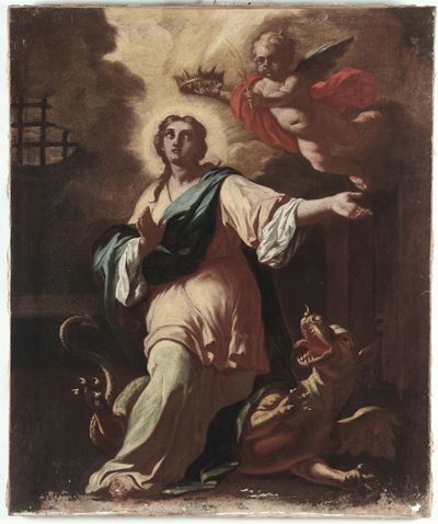 Scuola Napoletana del XVII Secoloincoronazione di Santa
